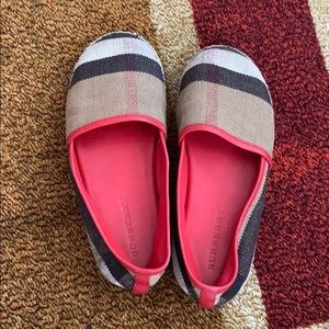 Burberry girls beige check “Peckfield” Espadrille